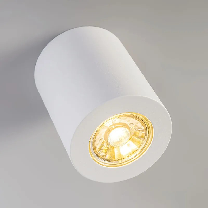 Nowoczesny reflektor biały 7,5 cm - TubaDesignerski Oswietlenie wewnetrzne