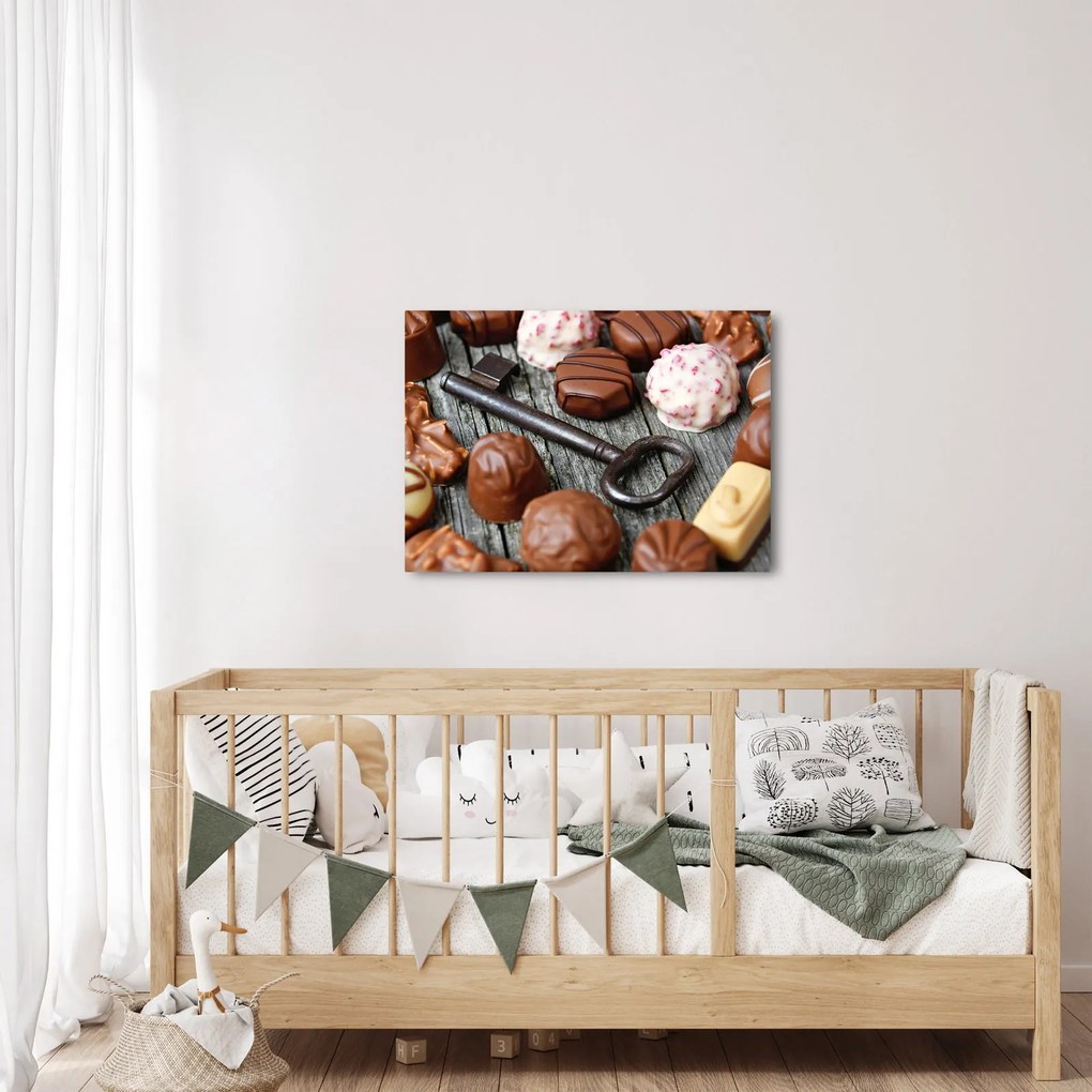 Obraz czekolady i kluczy (70x50 cm)
