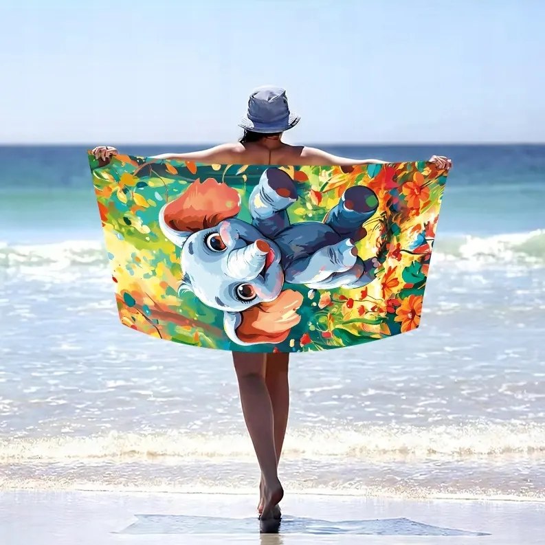 Ręcznik plażowy FANTEO 100x180 cm kolorowy, 100% mikrofibra