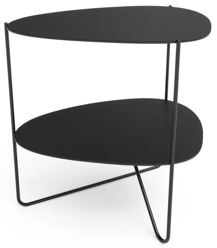 Czarny metalowy stolik 37x44 cm Curve Double Bull – LIND DNA