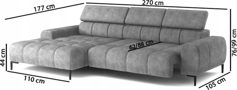 Narożnik PLAZA Mini wolnostojący Lewostronny Salvador 13 WERSAL