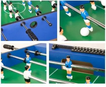 Stół piłkarski GamesPlanet® Glasgow 121x101x79 cm, niebieski