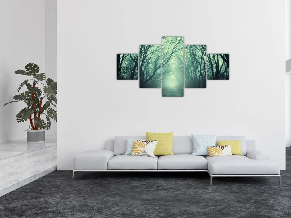 Obraz - Droga z aleją drzew (125x70 cm)