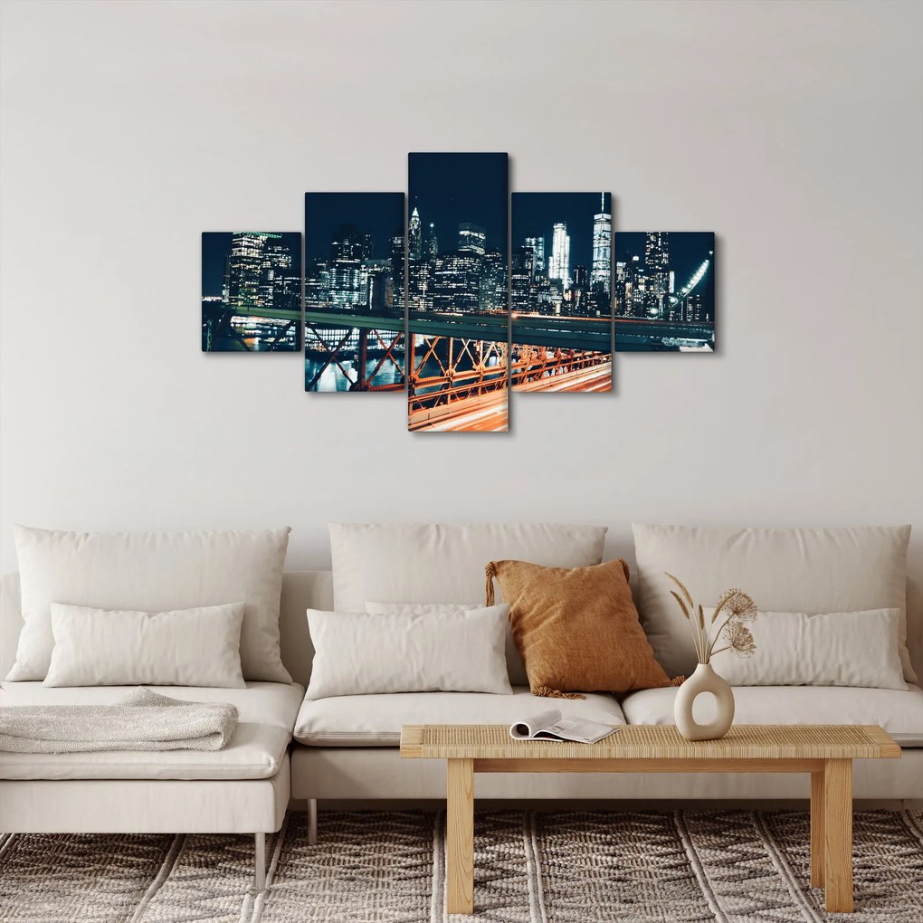 Obraz miasta nocą (125x70 cm)