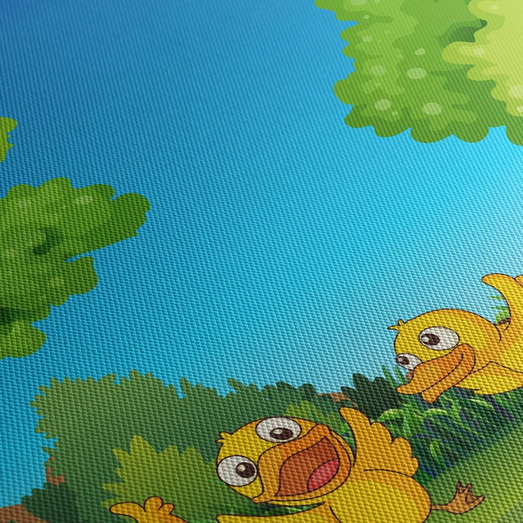 Obraz - Wesołe kaczątka (170x50 cm)