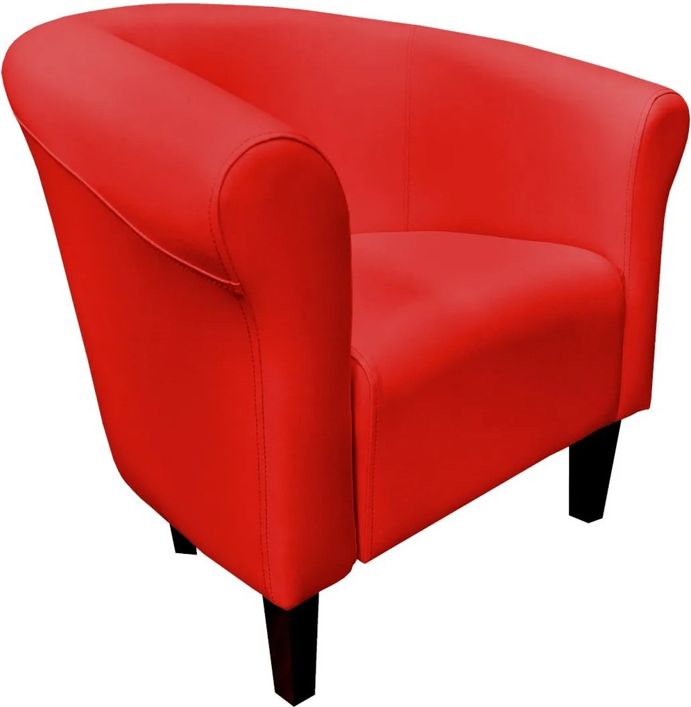 Fotel Milo tkanina Eko-skóra elegancki fotel do salonu i gabinetu : Kolor nogi - Venge, Kolor tkaniny - EKO-SKÓRA - 15D, Wysokość nogi - 15 cm