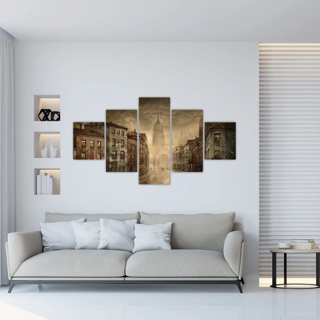 Obraz - Malowanie miasta (125x70 cm)