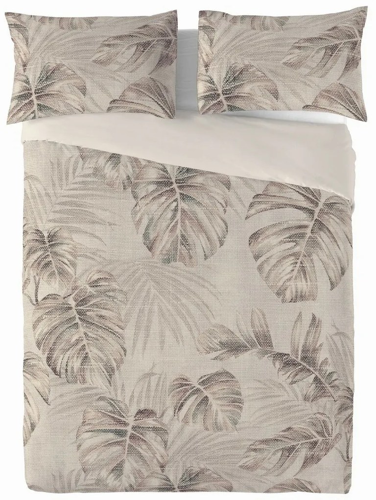Pościel z mieszanki bawełny i lnu Monstera, 160 x 200 cm, 2 szt. 70 x 80 cm