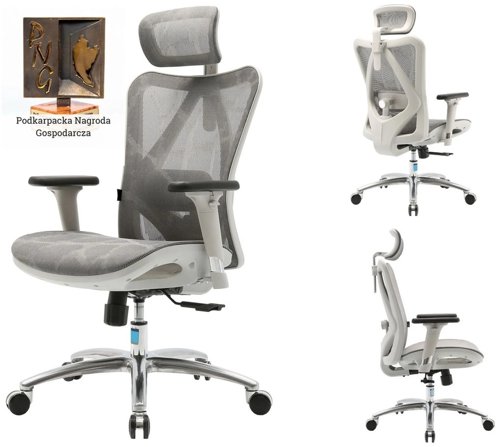 Ergonomiczny fotel biurowy Kalisto, zgodny z normą BHP