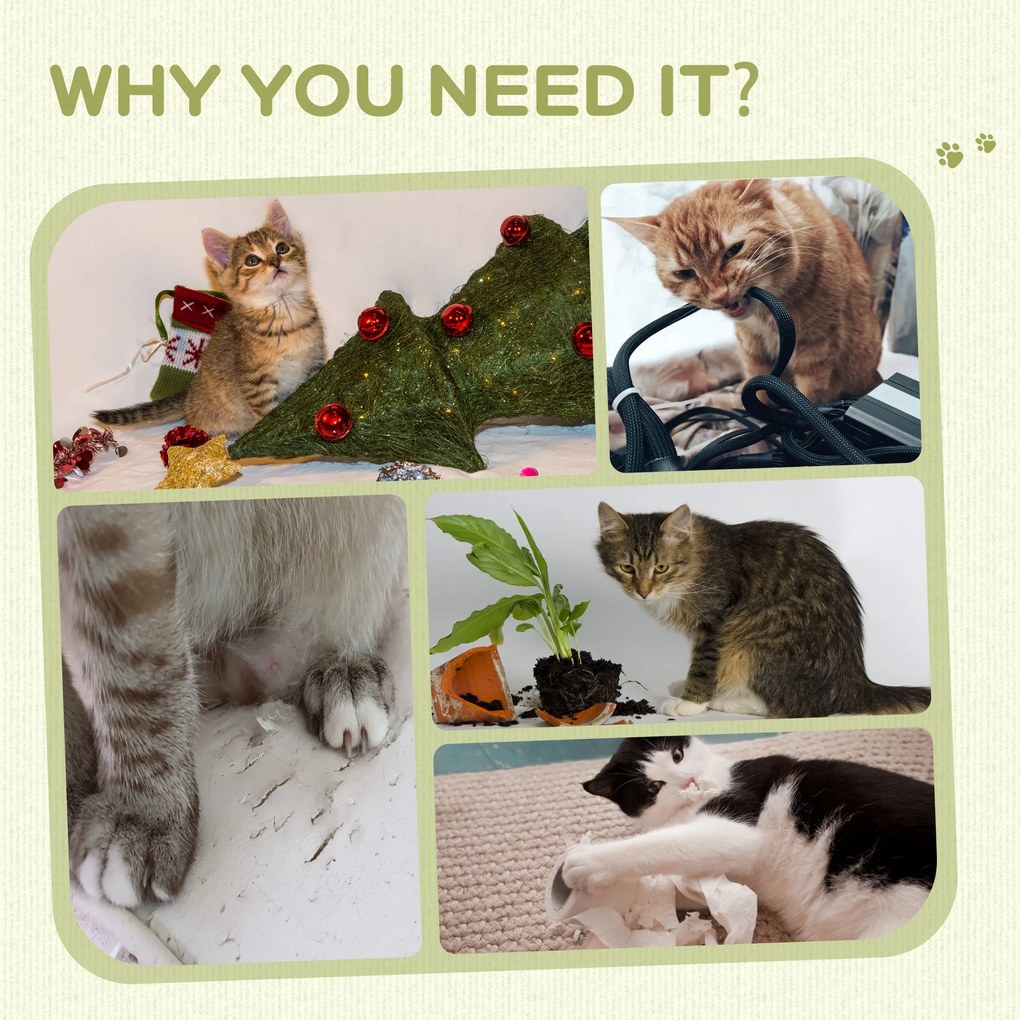 PawHut Drapak dla Kotów, Kolumna do Drapania, 79 cm Wysokość, z Jutą i Zabawką, Plusz, Beżowy