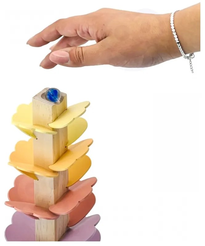 Tooky toy drewniana kolorowa wieża wirująca dla dzieci