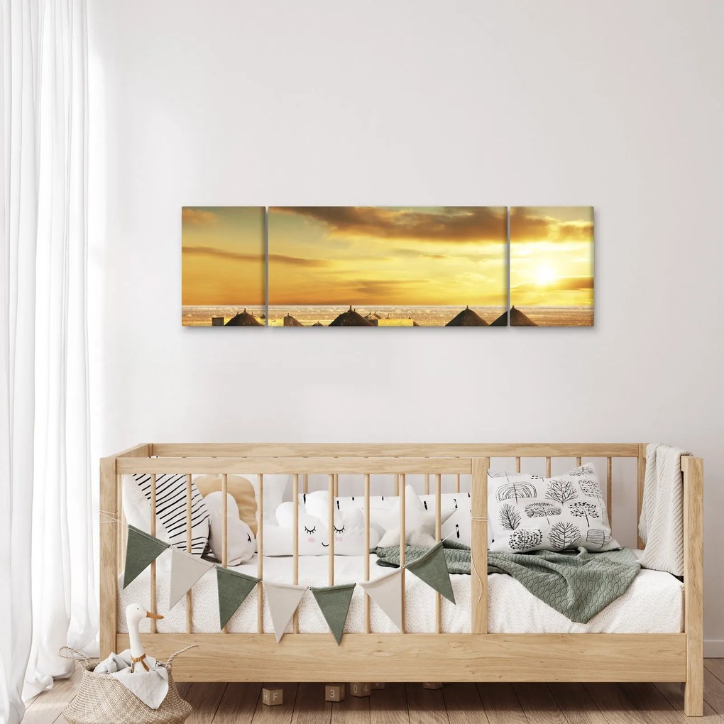 Obraz - Chaty na pustyni (170x50 cm)