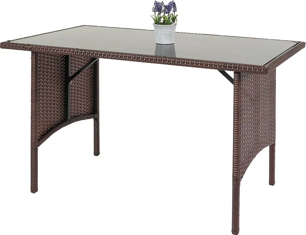 Stół do jadalni z polirattanu MCW-G16,  brązowy