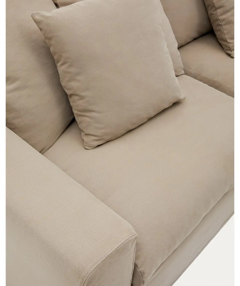 Beżowa lniana sofa 340 cm Nora – Kave Home