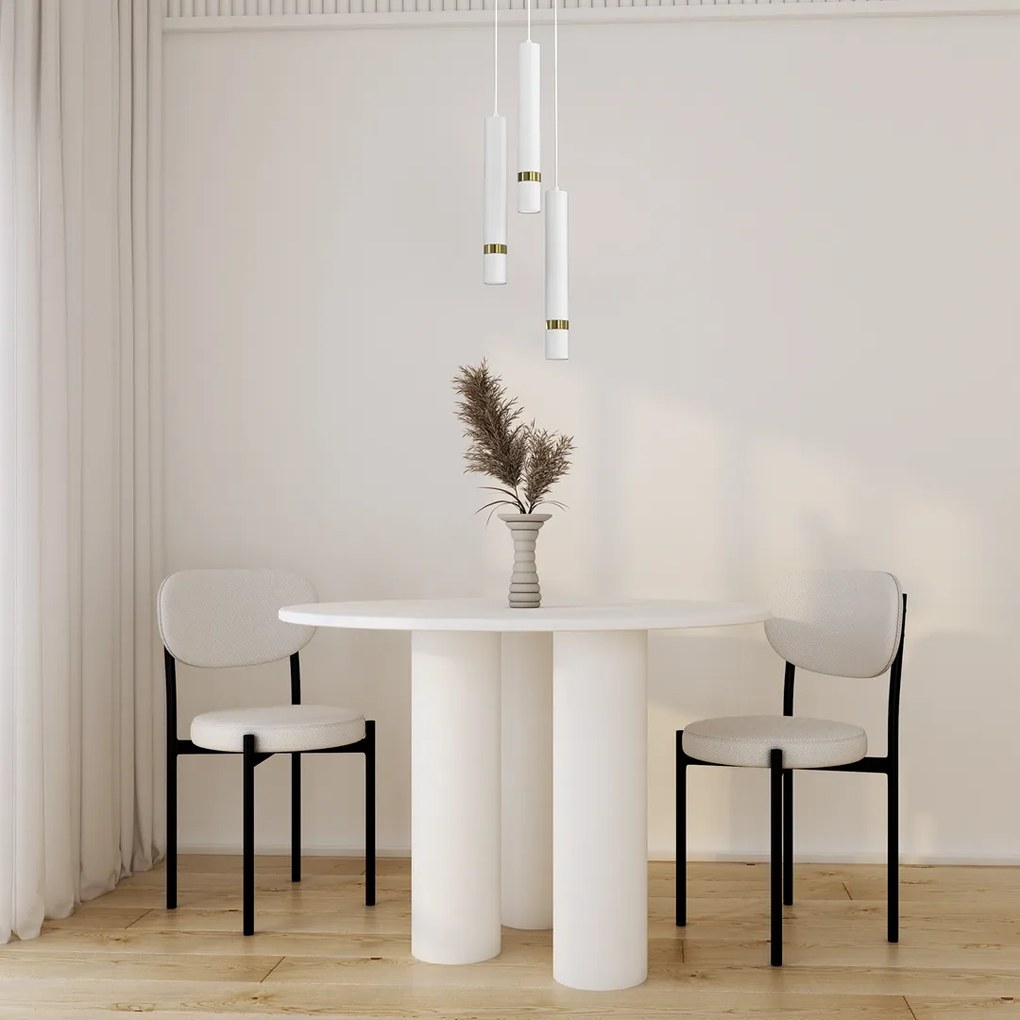 Lampa wisząca JOKER WHITE/GOLD 3xGU10 na kole