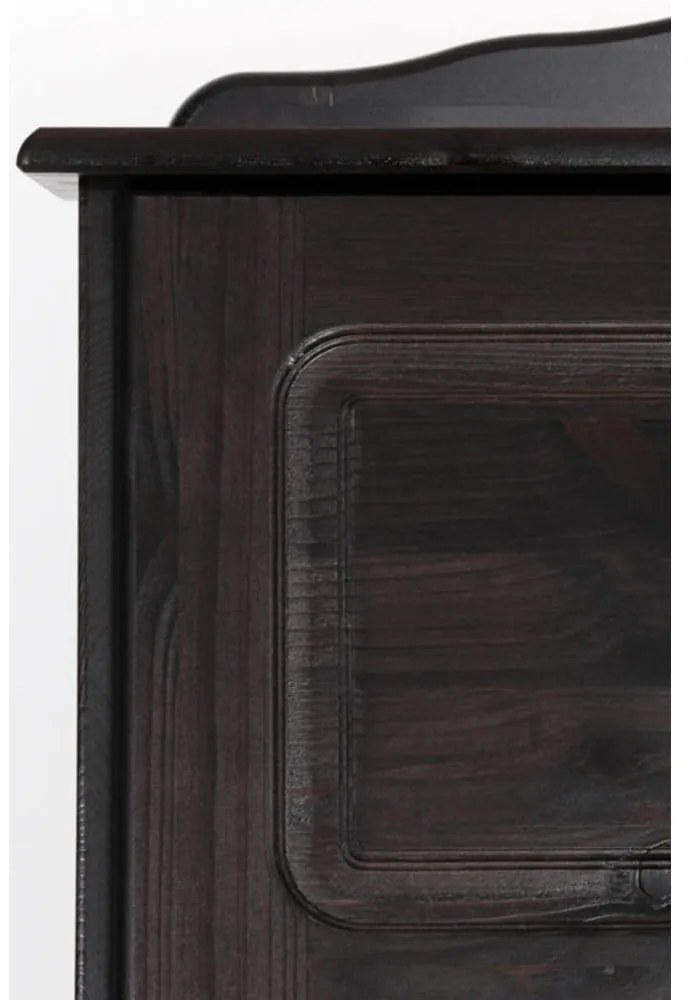 Ciemnobrązowa wysoka komoda z sekretarzykiem 107x39 cm Mette – Støraa