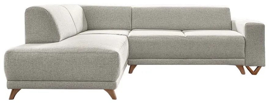 Beżowy rozkładany/ze schowkiem narożnik (lewostronny/w kształcie litery L) Classy Sophie – Miuform