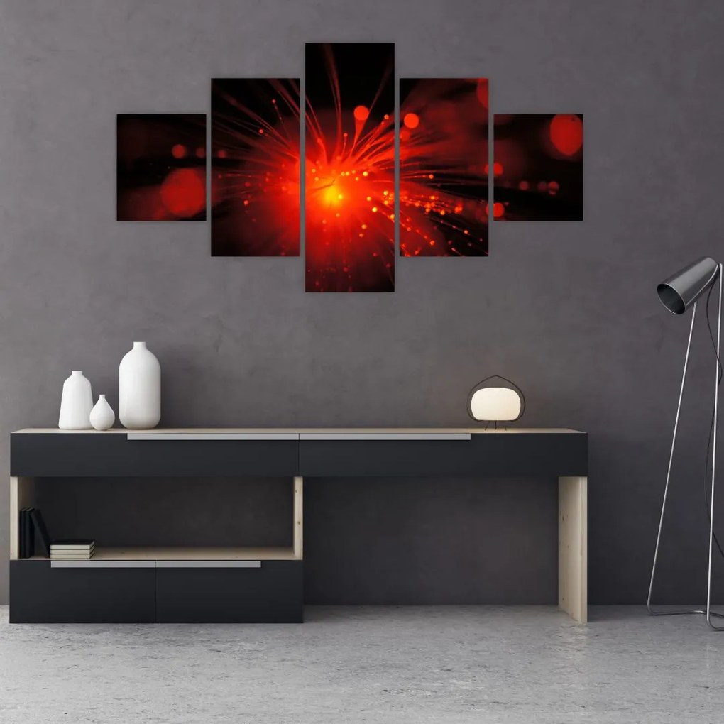 Obraz błyszczącej abstrakcji (125x70 cm)