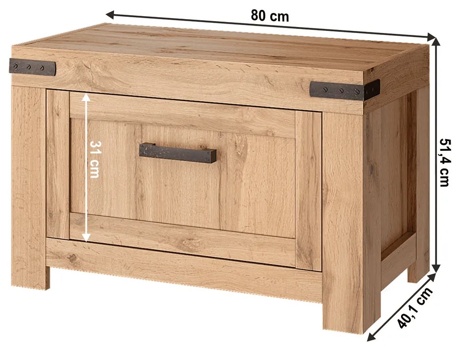 Szafka na buty MORATIZ, dąb wotan