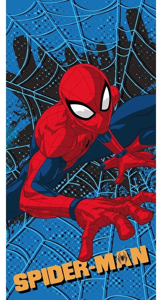 Czerwono-niebieski ręcznik dziecięcy z mikrowłókna 70x140 cm Spider-man – Jerry Fabrics