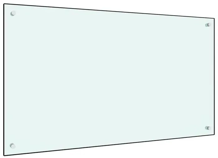 Biały szklany panel ścienny do kuchni R3-W69