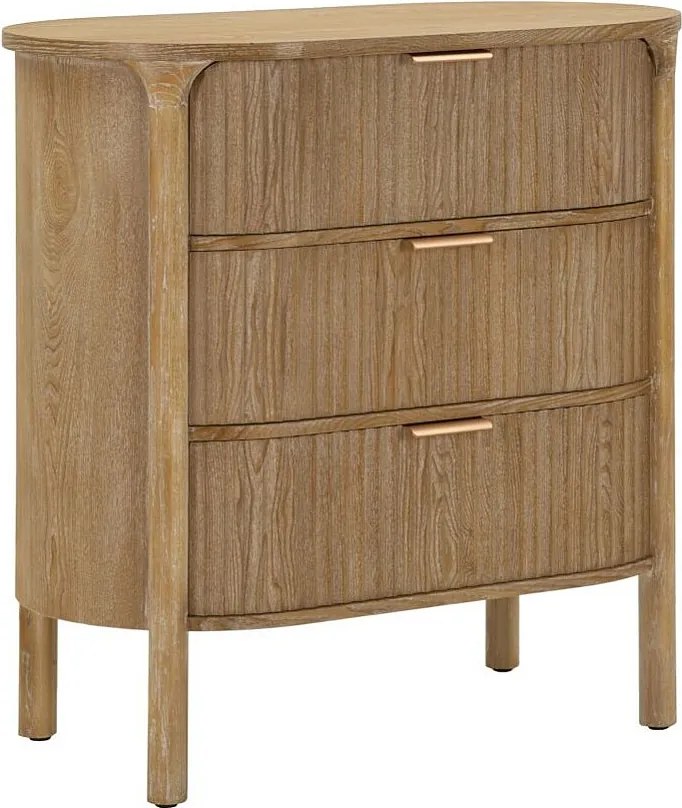Komoda Göteborg 80,5x47x82 cm – Komoda z 3 dużymi szufladami z drewna i żelaza – Funkcjonalne, nowoczesne meble