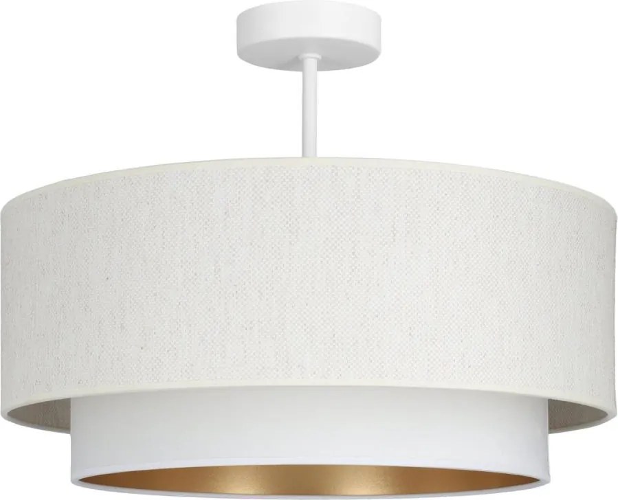 Przysufitowy żyrandol NATIA 1xE27/60W/230V, Ø 45 cm, biały