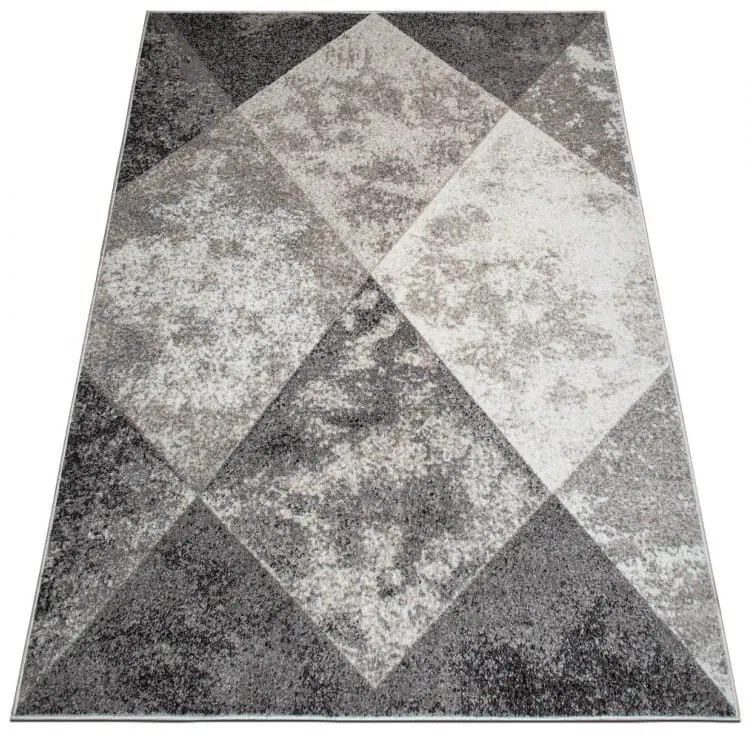 Dywan nowoczesny Perlage Romby beżowo-szary 80 cm x 150 cm