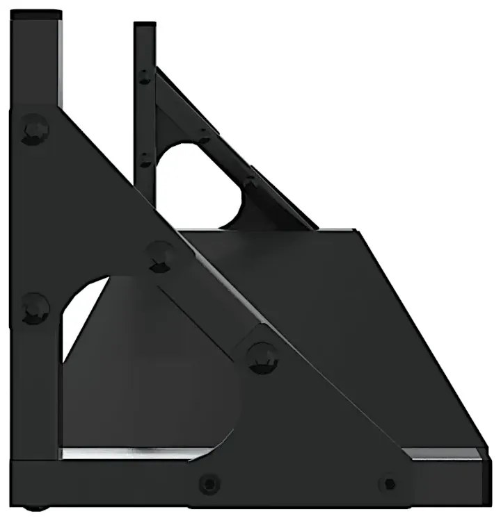 Zestaw Dwóch Czarnych Półek 60 Cm T2-C97