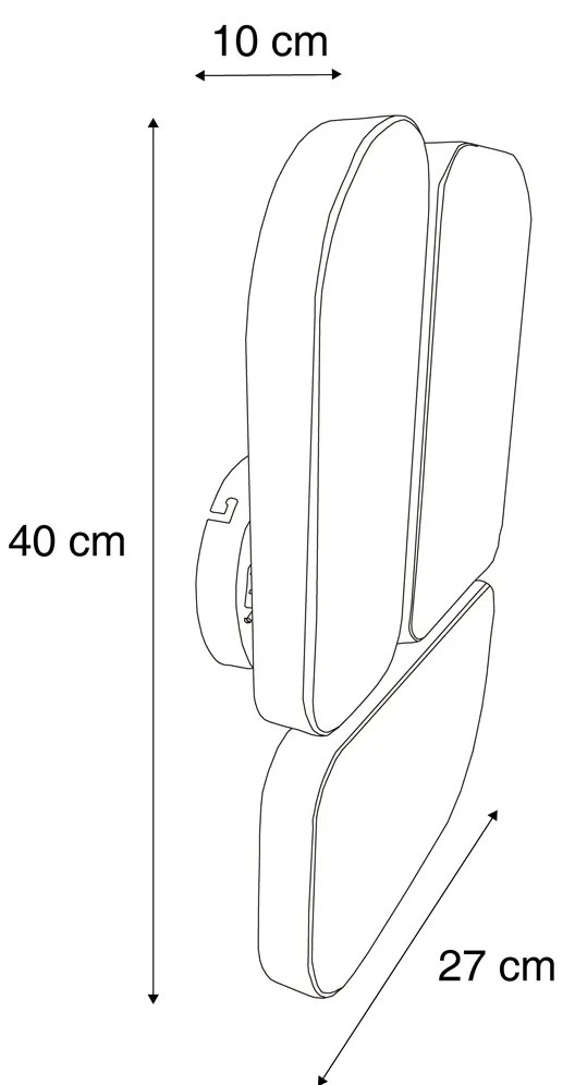 Designerski Kinkiet / Lampa scienna czarny 3-źródła światła - PlanesDesignerski Oswietlenie wewnetrzne