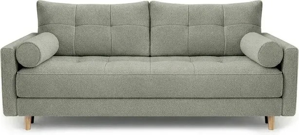 Sofa z Funkcją Spania LONAR Szara Boucle Japandi