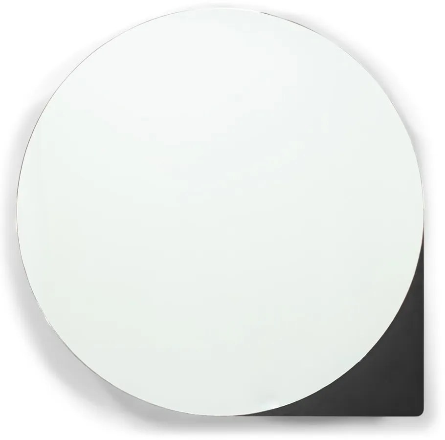 Czarna metalowa wisząca szafka łazienkowa z lustrem 55x55 cm Sonnet – Spinder Design