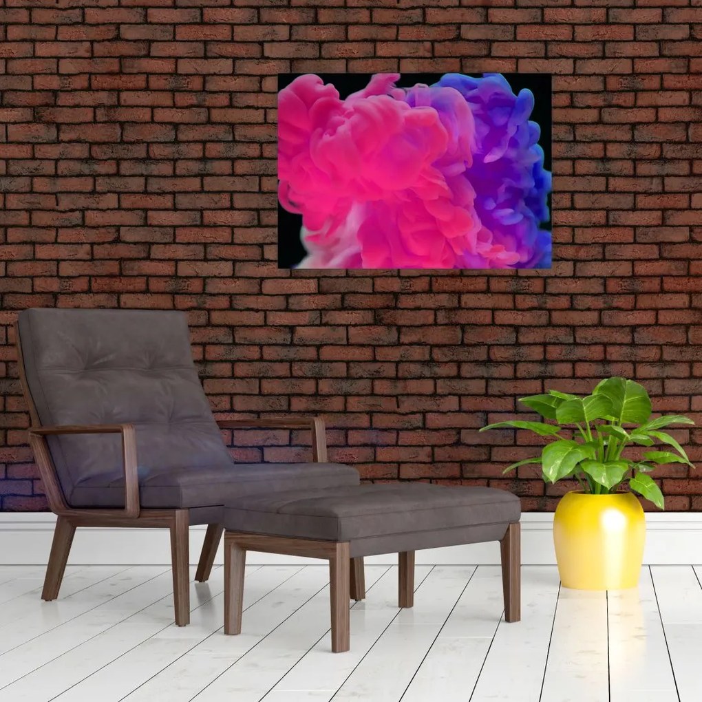 Obraz na szkle - kolorowy dym (70x50 cm)