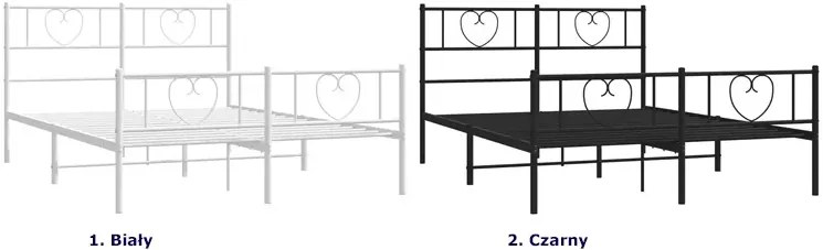 Czarne metalowe łóżko rustykalne 120x200cm K1-G09