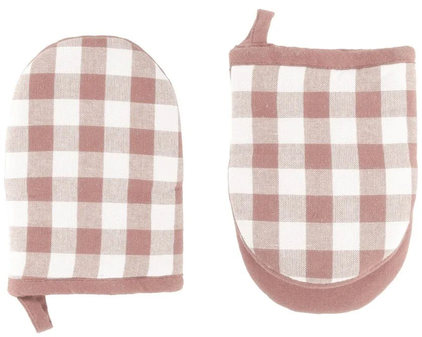 Bawełniana rękawice kuchenne zestaw 2 szt. Gingham – Tiseco Home Studio