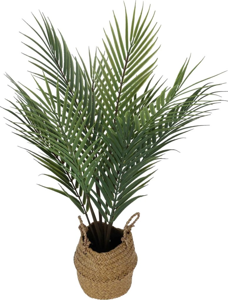 Sztuczna roślina palma w koszyku, 64 cm
