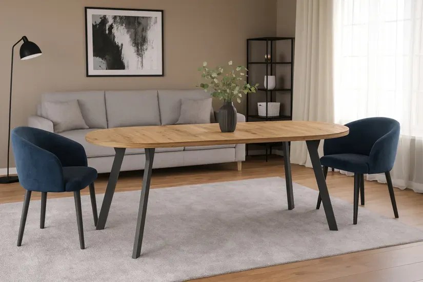 Rozkładany okrągły stół dąb artisan  N3-E87