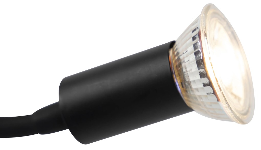 Nowoczesna elastyczna lampa ścienna USB czarna - Zeno Nowoczesny Oswietlenie wewnetrzne