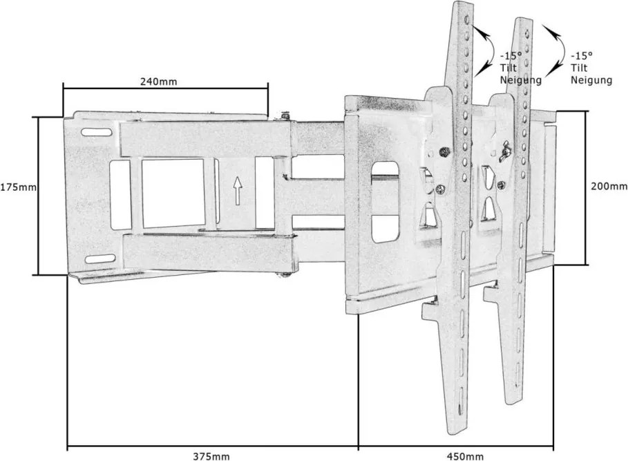 MOUNTY UCHWYT ŚCIENNY DO TV LCD PLAZMA 32-86 CALI