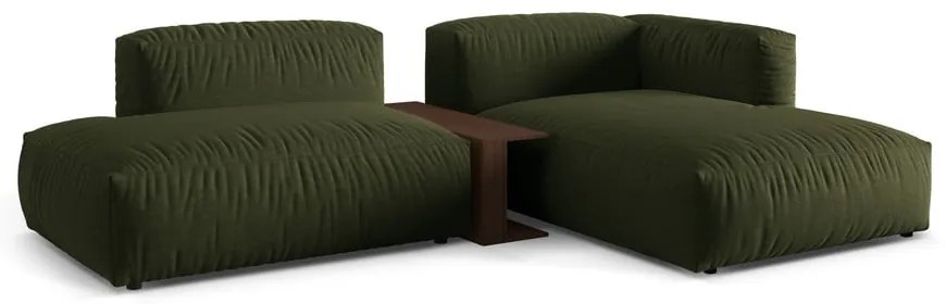 Zielony narożnik modułowy (prawostronny) Martina – Micadoni Home