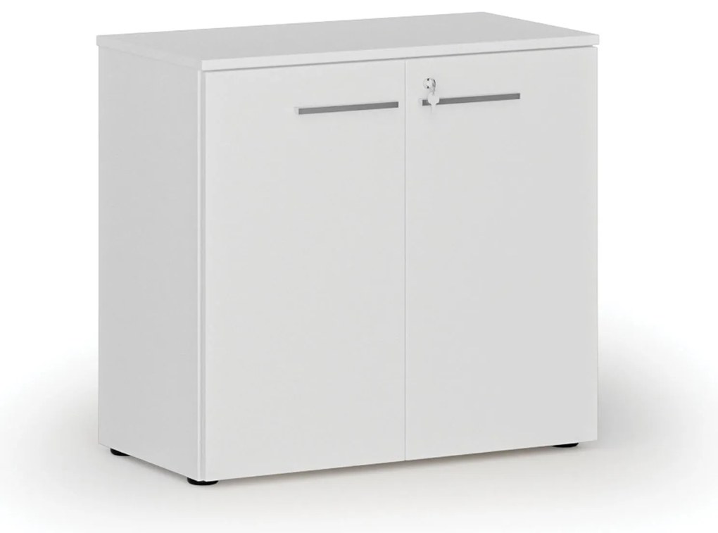 Szafa biurowa z drzwiami PRIMO WHITE, 800 x 420 x 740 mm, biały