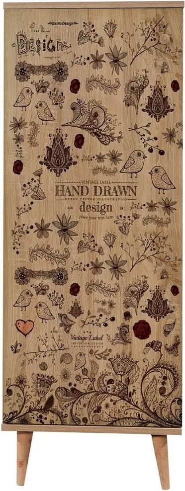 Szafka na buty Mega Birds Sonoma Oak