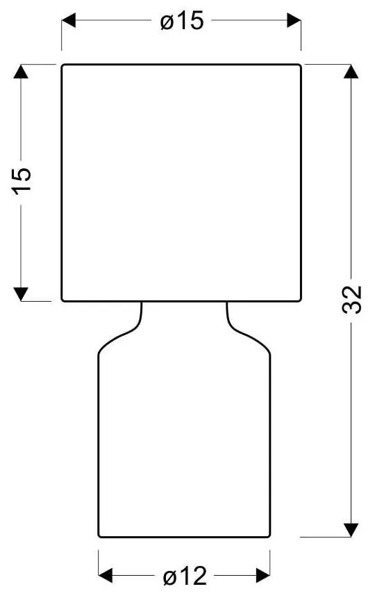 Beżowa lampa stołowa z tekstylnym kloszem (wys. 32 cm) Iner – Candellux Lighting