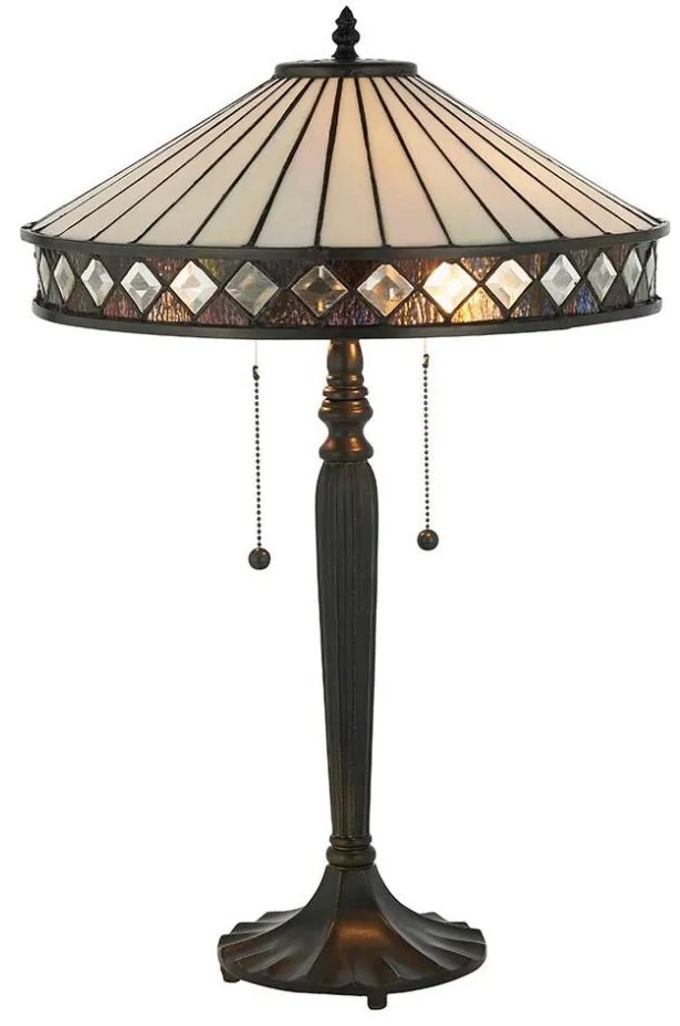 Endon 70935 - Lampa stołowa Tiffany FARGO 2xE27/60W/230V śr. 41,5 cm