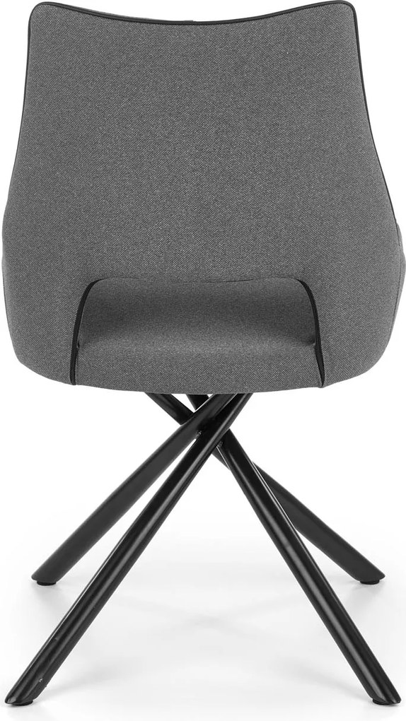 Tapicerowane krzesło z krzyżującą się podstawą K409