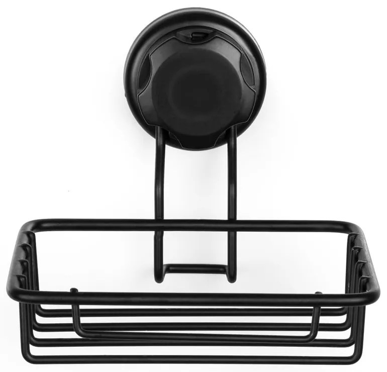 Czarna samoprzylepna mydelniczka Compactor Bestlock Black Soap &amp; Sponge Holder
