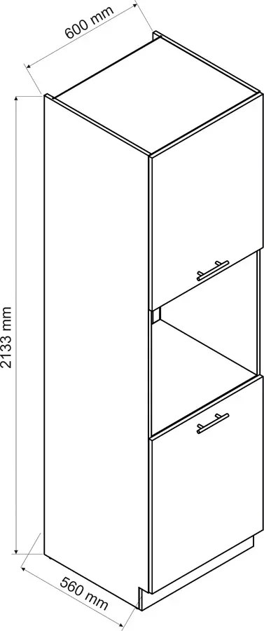 Wysoka szafka pod piekarnik biała B4-C90