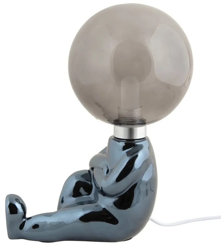 Szara lampa stołowa LED ze ściemniaczem ze szklanym kloszem (wysokość 22,5 cm) Joey – Leitmotiv