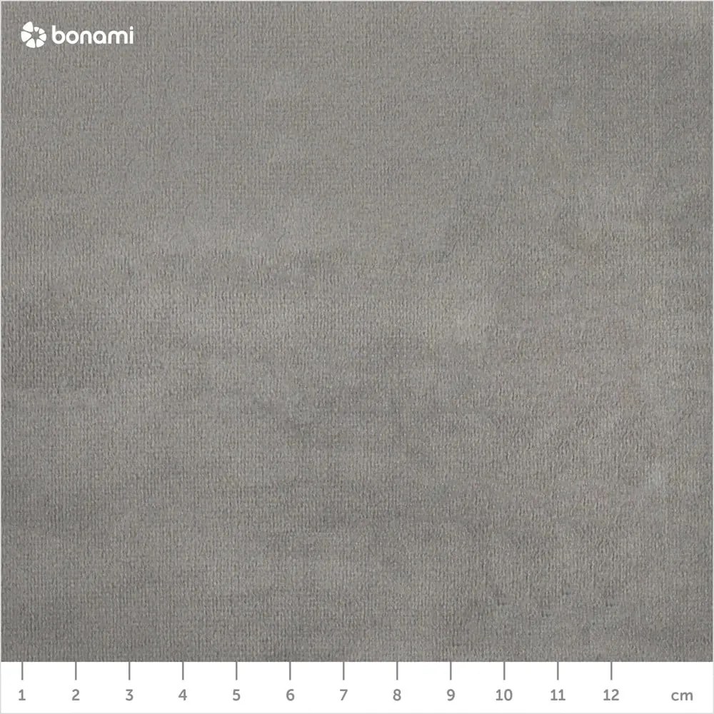 Szare aksamitne tapicerowane łóżko dwuosobowe ze schowkiem i stelażem 200x200 cm Arendal – Cosmopolitan Design