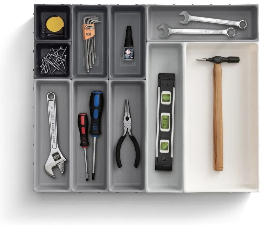 Szary regulowany organizer do szuflady Joseph Joseph Blox
